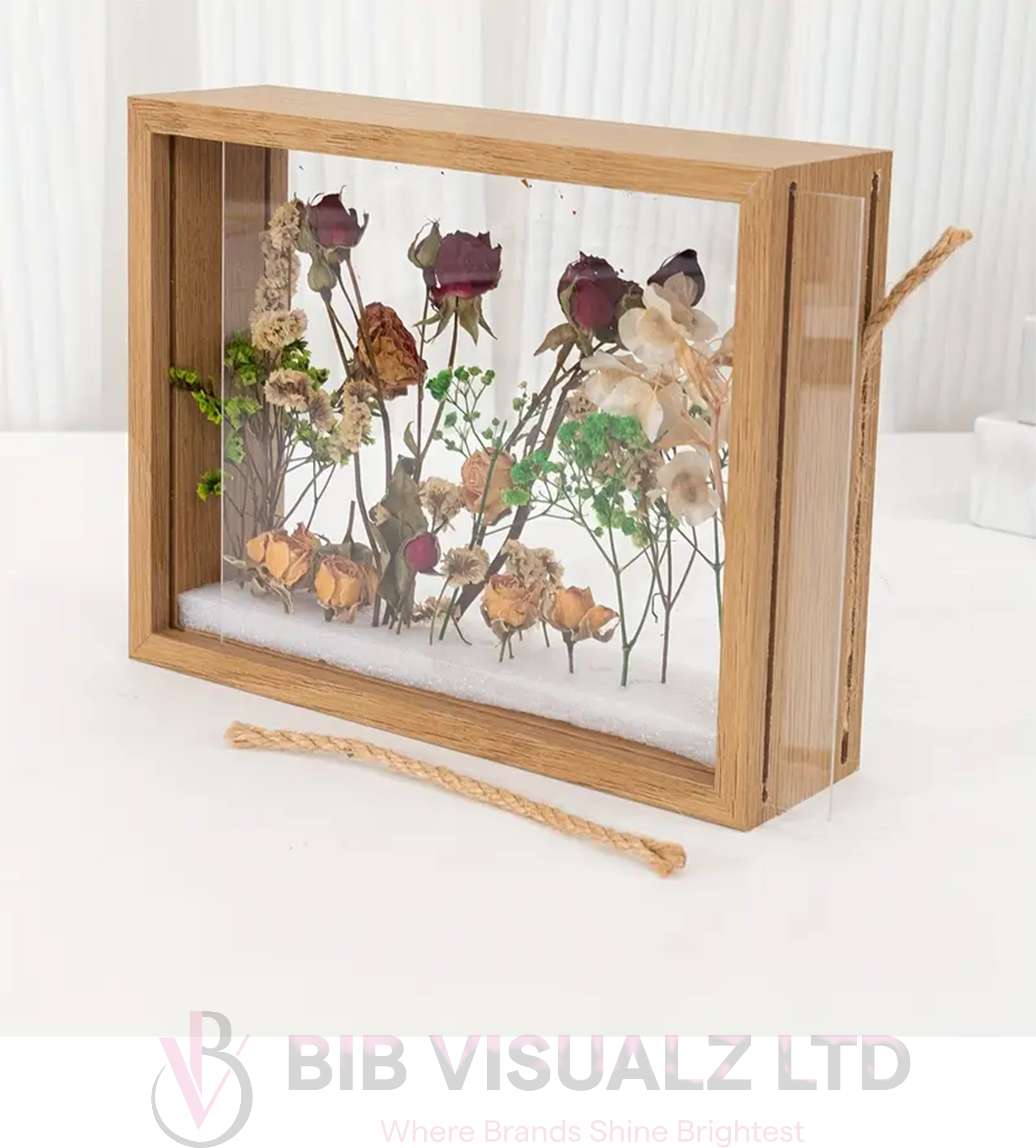Wooden Shadow Box Display Case, 2